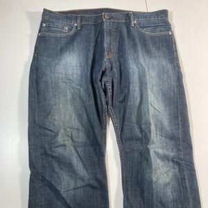 Levi's 514 Jeans 38x30 Straight Dark Wash Faded Classic Cowboy USA (Tag 36x30)